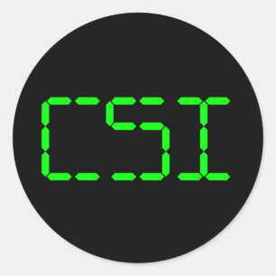 CSI smalls Classic Round Sticker