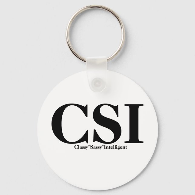 CSI T-shirts and Gifts. Keychain (Front)