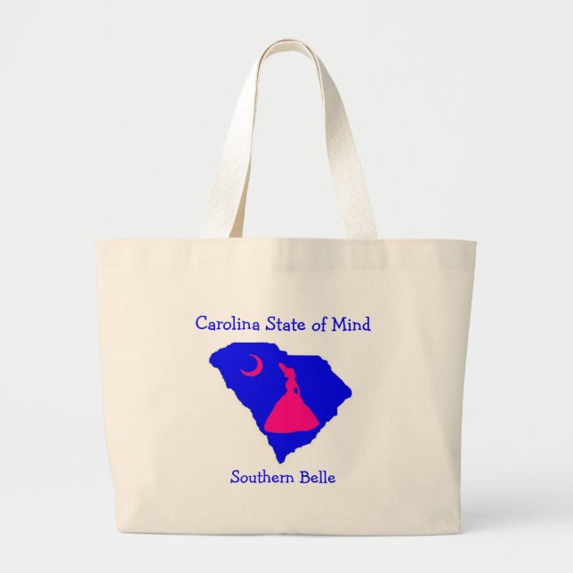csom southern belle, Carolina Stat... - Customized Large Tote Bag (Front)