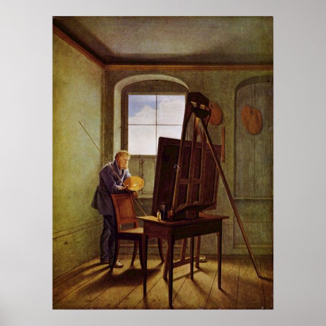 Cspar David Friedrich in Studio Poster (Front)
