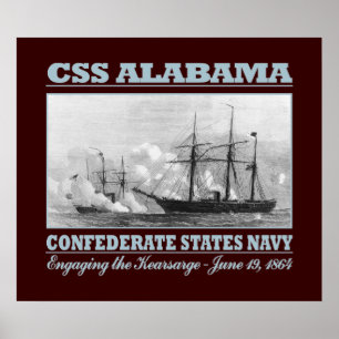 CSS Alabama -Kearsarge (B) Poster