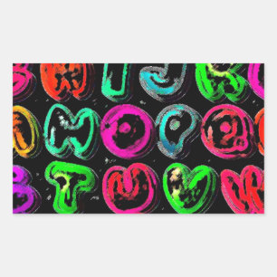 CSVL COLORFUL GRAFFITI ALPHABET LETTERS STICKER