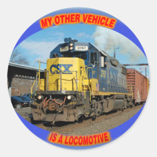 CSX Locomotive Classic Round Sticker