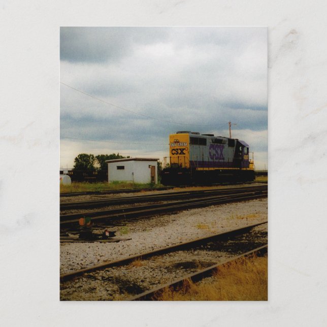 CSX Railroad Dieesel Yard Engine Toledo, OH Postcard (Front)