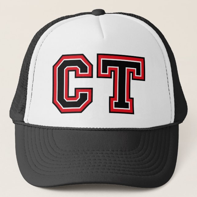 'CT' Monogram Trucker Hat (Front)