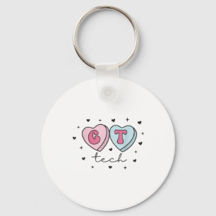 Ct Technologist Heart Valentines Day Cat Scan Tech Keychain