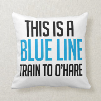 CTA Blue Line Train to O'Hare Pillow