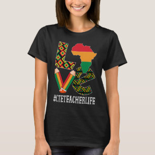CTE Teacher Love Map African American Black Histor T-Shirt
