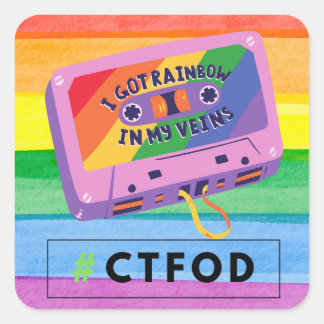 CTFOD- Arc-en-ciel dans mes veines- autocollant