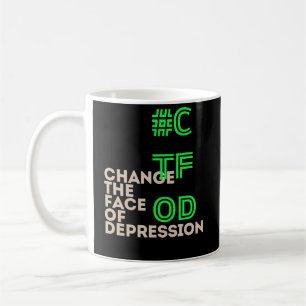 CTFOD Change the Face of Depression Neon Black Mug