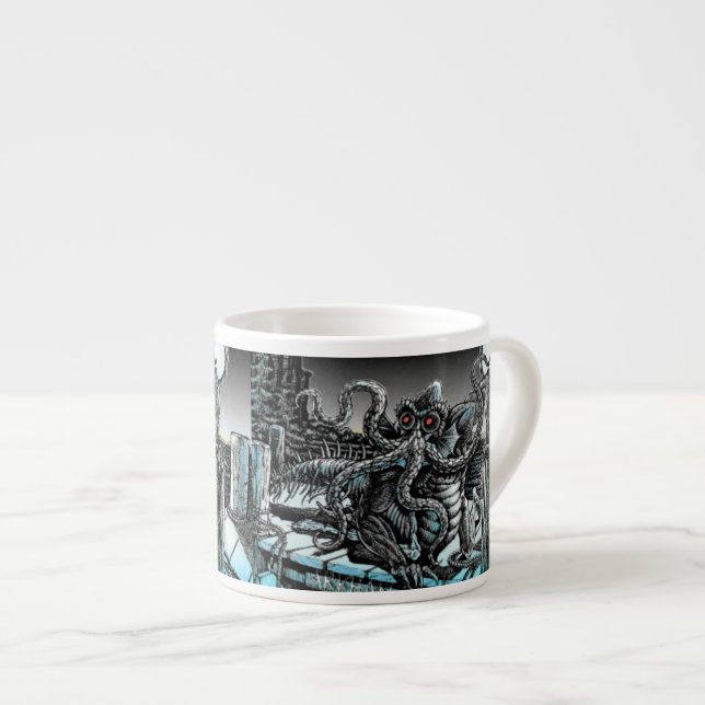 Cthluhu Deep One Espresso Mug Demitasse Gift (Front Right)