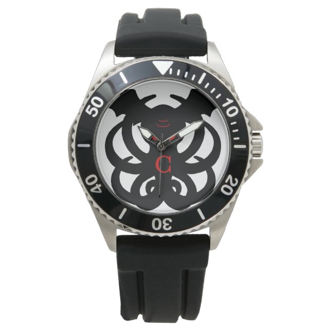 Cthulhu Arms (Black/Red) Watch (Front)