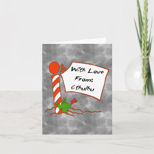 Cthulhu Christmas Holiday Card (Front)