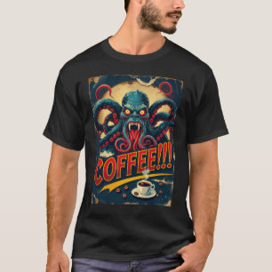 Cthulhu Coffee Shirt Kraken Sea Monster Tee