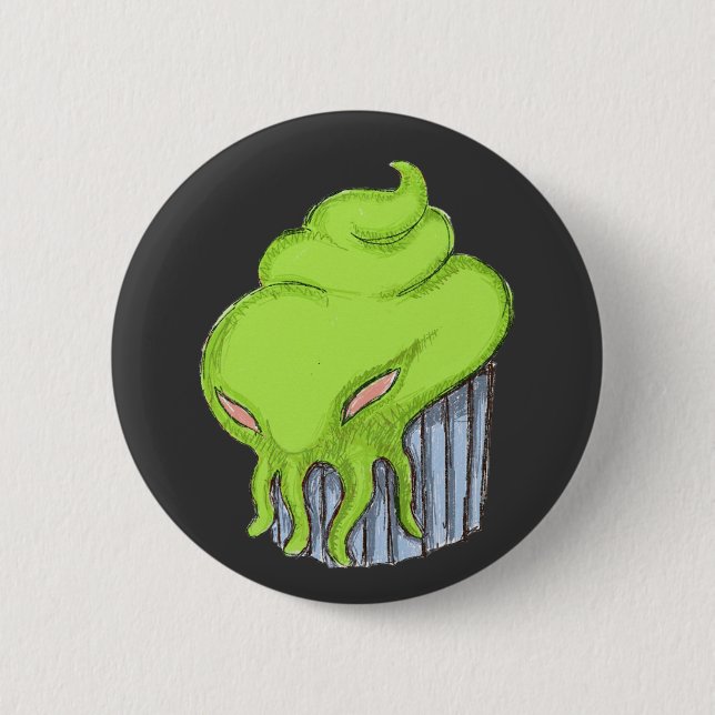 Cthulhu Cupcake 2 Inch Round Button (Front)