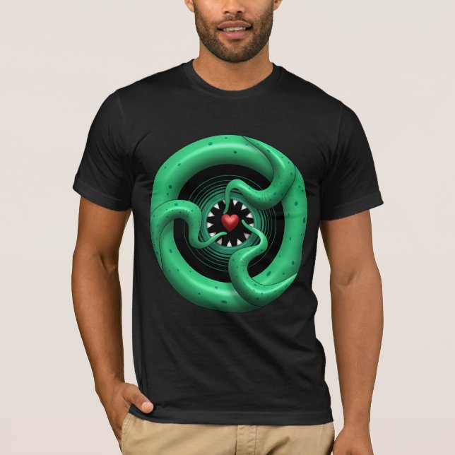 Cthulhu Heart Basic Bella Canvas T-Shirt (Front)