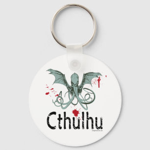 Cthulhu horror vector art keychain