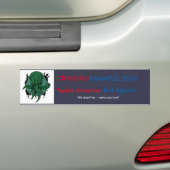 Cthulhu/Krampus 2016 Bumper Sticker (On Car)
