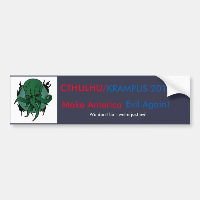 Cthulhu/Krampus 2016 Bumper Sticker (Front)