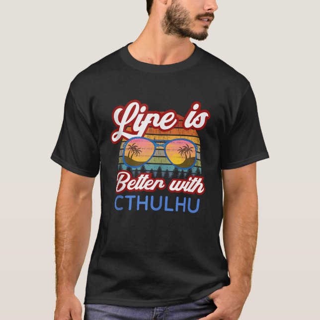 Cthulhu Lazy Haloween Costume Easy Cthulhu Cosplay T-Shirt (Front)