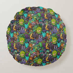 Cthulhu Lovecraft Mythos Chibi Bestiary Round Pillow