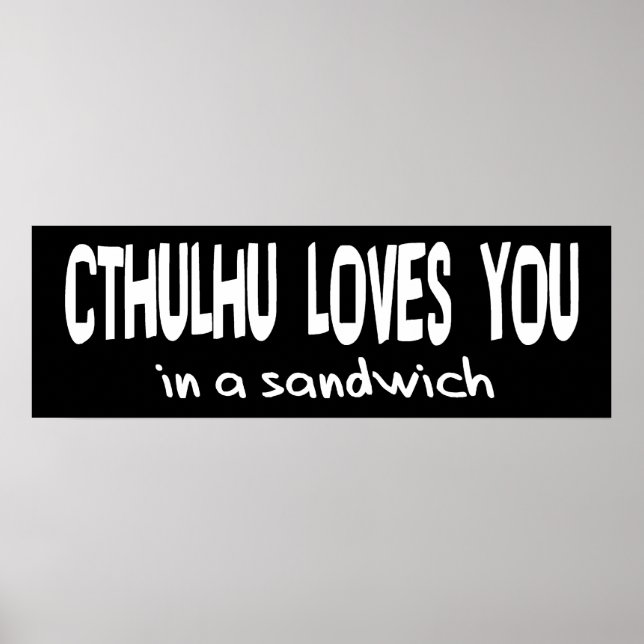 Cthulhu Loves You Poster (Front)
