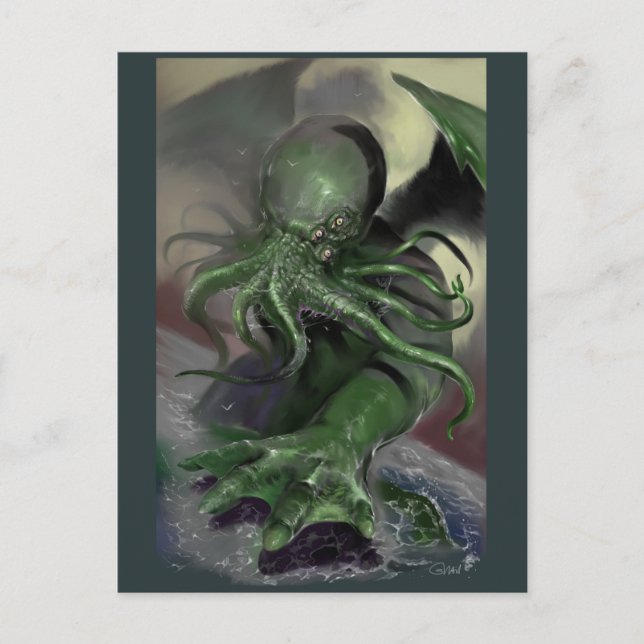 Cthulhu Rising H.P Lovecraft inspired horror rpg Postcard (Front)