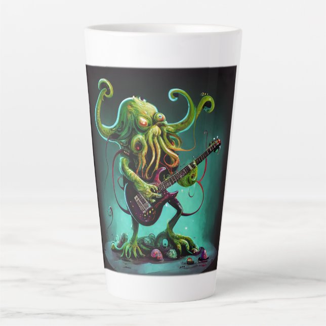 Cthulhu Rock 'n Roll Latte Mug  (Front)