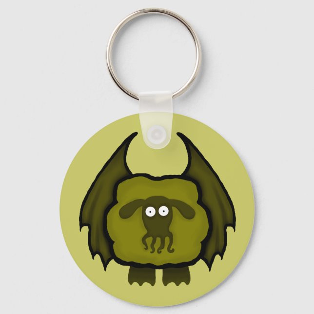 Cthulhu Sheep Keychain (Front)