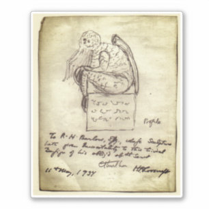 Cthulhu sketch by Lovecraft