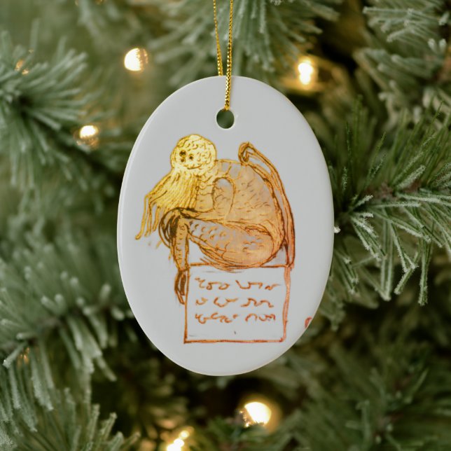 Cthulhu sketch by Lovecraft Ceramic Ornament (Tree)