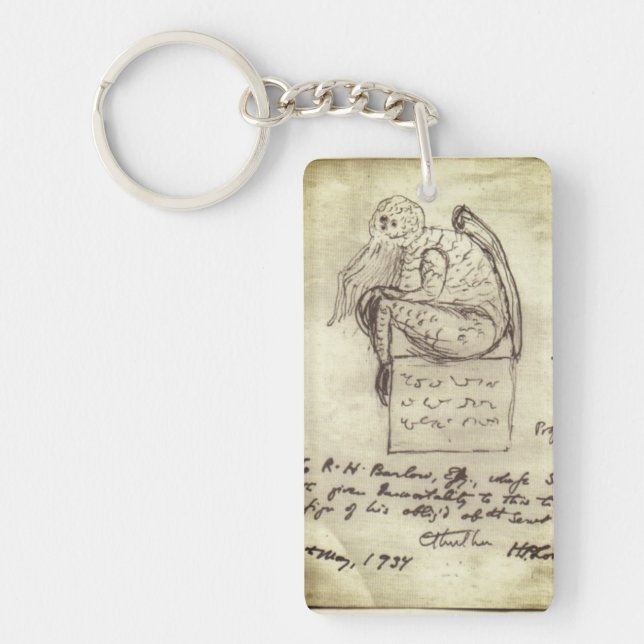 Cthulhu sketch by Lovecraft Keychain (Front)
