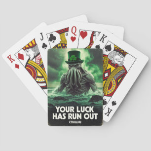 Cthulhu St Patricks Day Luck Run Out Playing Cards