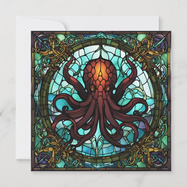 Cthulhu Stained Glass Invitation (Front)