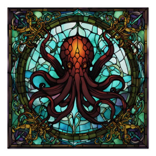 Cthulhu Stained Glass Poster