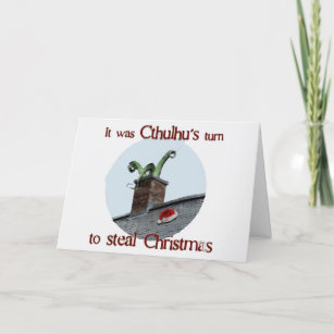 Cthulhu Steals Holiday Card