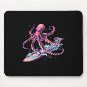 Cthulhu Surfing Octopus Lover Sea Monster Ocean Se Mouse Pad