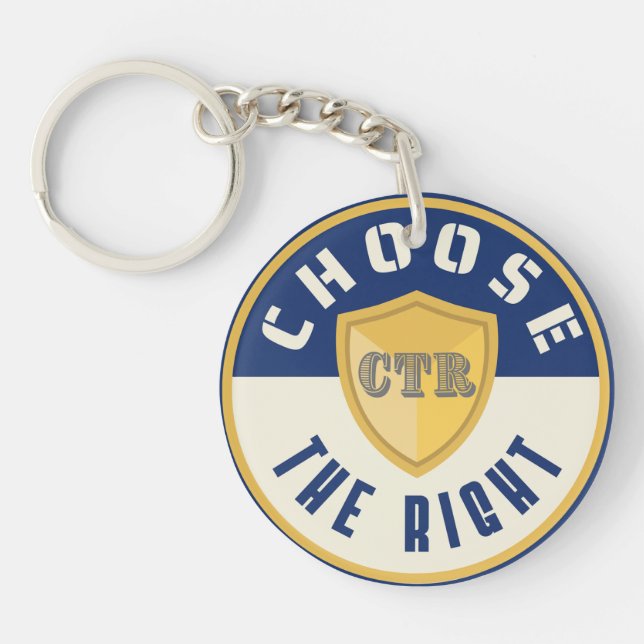 CTR Choose the Right Keychain Primary Baptism gift (Front)