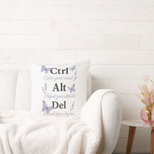 CTRL,ALT,DEL THROW PILLOW
