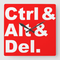 Ctrl & Alt & Del Wall Clock