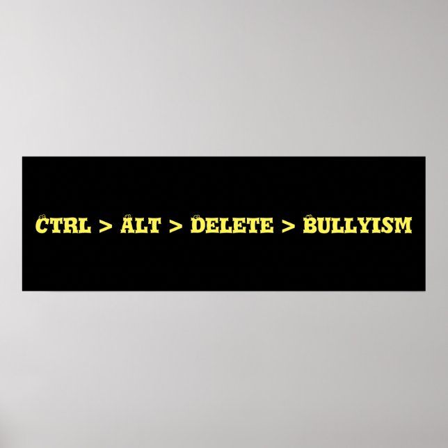 Ctrl > Alt > Delete > Bullyism - Anti Bully Poster (Front)