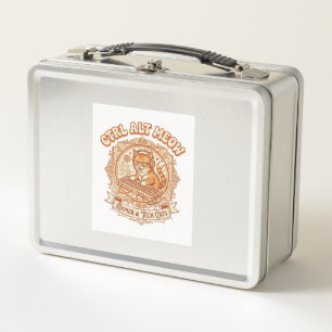 Ctrl Alt Meow Cat Gamer Tech Vintage Vector Art Sh Metal Lunch Box