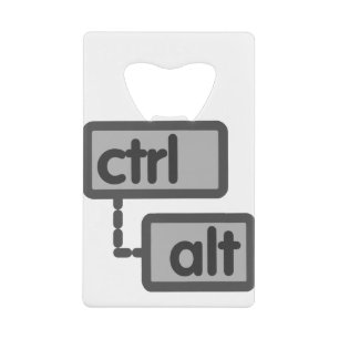 Ctrl and Alt Button Credit Card Bottle Opener
