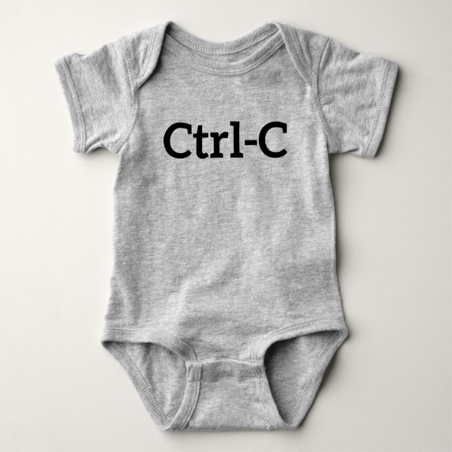 Ctrl-C Twins Baby Bodysuit (Front)