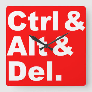 CTRL et alt et horloge murale de Del