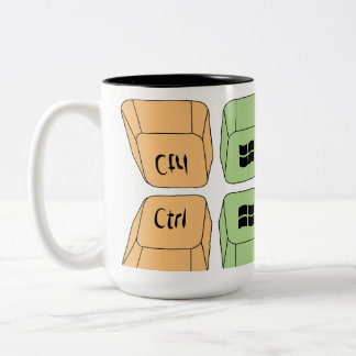 Ctrl Win Alt  Two-Tone Coffee Mug