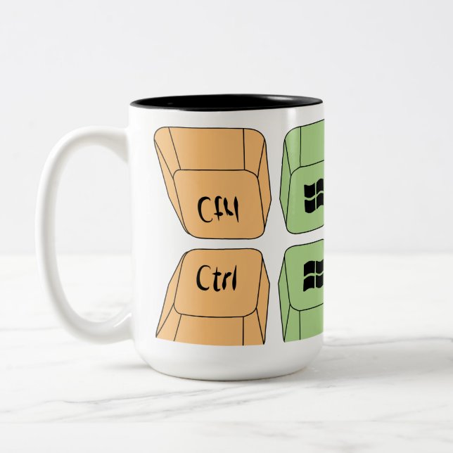 Ctrl Win Alt  Two-Tone Coffee Mug (Left)