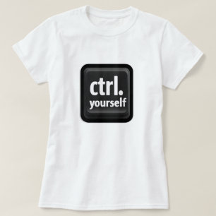 “Ctrl Yourself” Key Illustration – Minimalist Moti T-Shirt