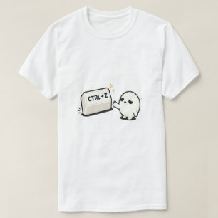 Ctrl Z Undo Mistakes - Funny Tech Cute Character T-Shirt