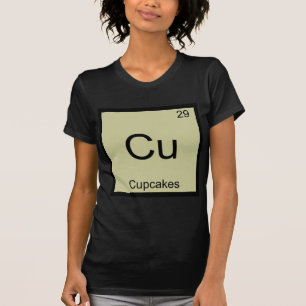Cu - Cupcakes T-shirt symbole d'élément de chimie 